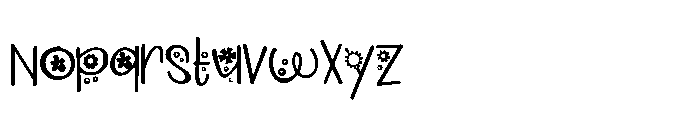 PN Pollyposies Regular Font LOWERCASE