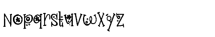 PN Pollyposies Too Condensed Font LOWERCASE