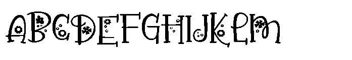 PN Pollyposies Too Expanded Font UPPERCASE