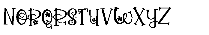 PN Pollyposies Too Expanded Font UPPERCASE