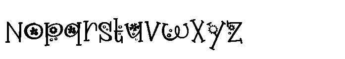 PN Pollyposies Too Expanded Font LOWERCASE
