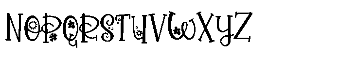 PN Pollyposies Too Font UPPERCASE