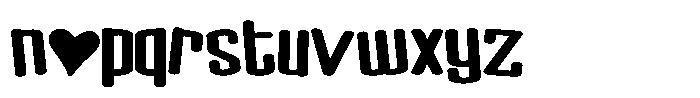 PN Pumpkin Eater Love Expanded Font LOWERCASE