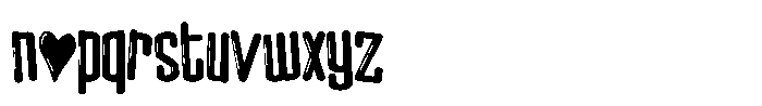 PN Pumpkin Eater Love Glow Condensed Font LOWERCASE