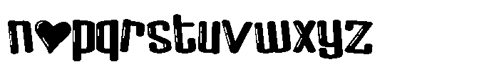 PN Pumpkin Eater Love Glow Expanded Font LOWERCASE