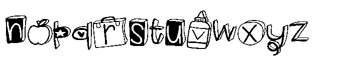 PN Ready For School Dimension Font LOWERCASE