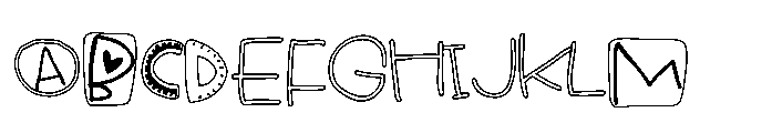PN Ready For School Outline Font UPPERCASE
