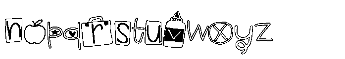 PN Ready For School Outline Font LOWERCASE