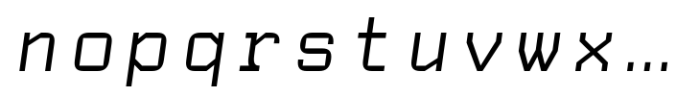 PNA Spatio Mono Italic Font LOWERCASE