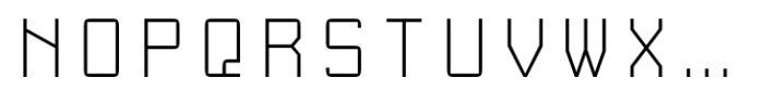 PNA Spatio Mono Thin Font UPPERCASE
