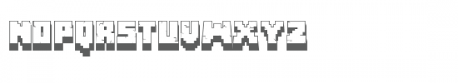 pn pixelcraft 3d Font UPPERCASE