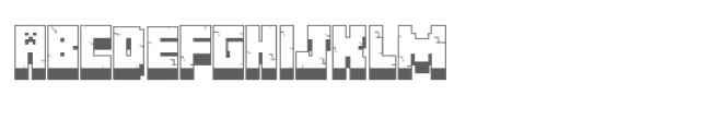 pn pixelcraft 3d Font LOWERCASE