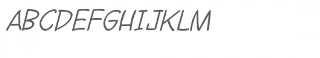 pn rudimentary italic Font LOWERCASE