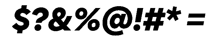 Polymath Black Italic Font OTHER CHARS