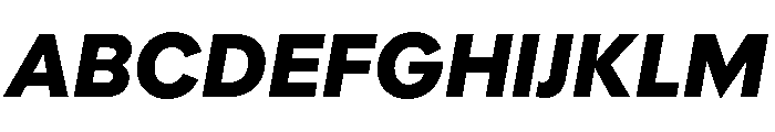 Polymath Black Italic Font UPPERCASE