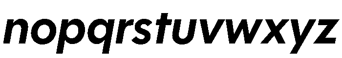 Polymath Bold Italic Font LOWERCASE