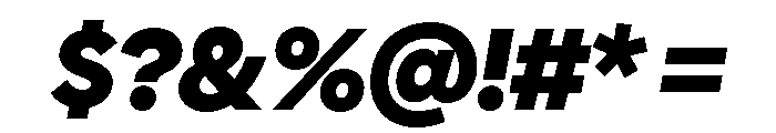 Polymath Display Black Italic Font OTHER CHARS