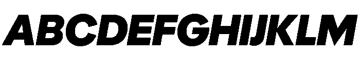 Polymath Display Black Italic Font UPPERCASE