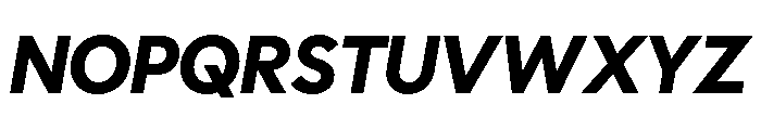 Polymath Display Bold Italic Font UPPERCASE