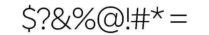 Polymath Display Extralight Font OTHER CHARS