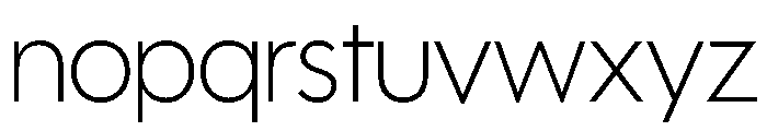 Polymath Display Extralight Font LOWERCASE
