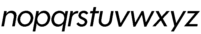 Polymath Display Italic Font LOWERCASE