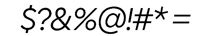Polymath Display Light Italic Font OTHER CHARS