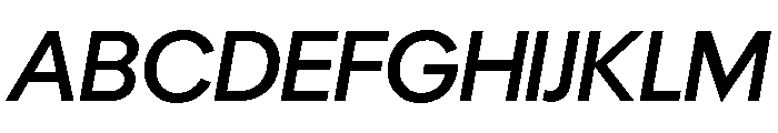 Polymath Display Medium Italic Font UPPERCASE