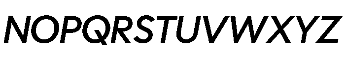 Polymath Display Medium Italic Font UPPERCASE
