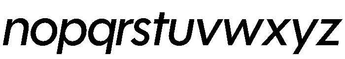 Polymath Display Medium Italic Font LOWERCASE