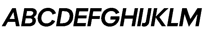 Polymath Display Semibold Italic Font UPPERCASE