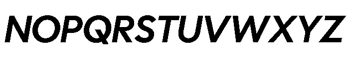 Polymath Display Semibold Italic Font UPPERCASE