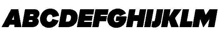 Polymath Display Super Italic Font UPPERCASE