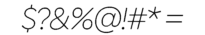 Polymath Display Thin Italic Font OTHER CHARS