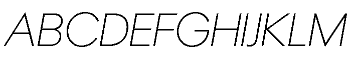Polymath Display Thin Italic Font UPPERCASE