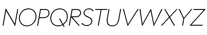Polymath Display Thin Italic Font UPPERCASE