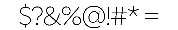Polymath Display Thin Font OTHER CHARS