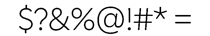 Polymath Extralight Font OTHER CHARS