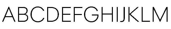 Polymath Extralight Font UPPERCASE