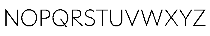 Polymath Extralight Font UPPERCASE