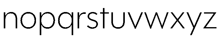 Polymath Extralight Font LOWERCASE
