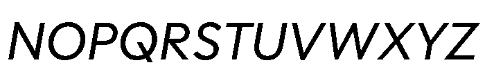 Polymath Italic Font UPPERCASE