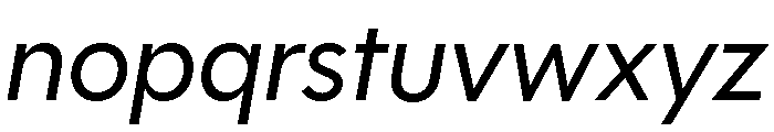 Polymath Italic Font LOWERCASE
