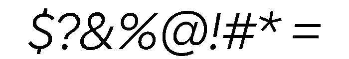 Polymath Light Italic Font OTHER CHARS