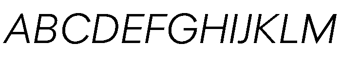 Polymath Light Italic Font UPPERCASE