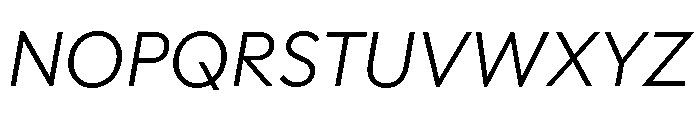 Polymath Light Italic Font UPPERCASE