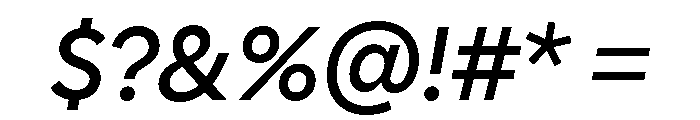 Polymath Medium Italic Font OTHER CHARS