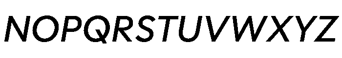 Polymath Medium Italic Font UPPERCASE