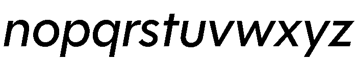 Polymath Medium Italic Font LOWERCASE