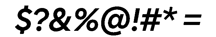 Polymath Semibold Italic Font OTHER CHARS